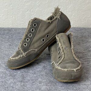 Lucky Brand Vintage Frayed‎ Canvas Slip-On Shoes Size 8.5